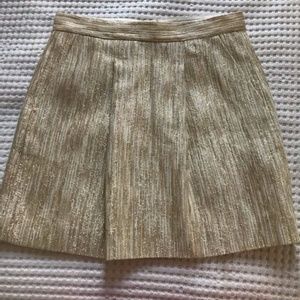Tibi brand new gold mini skirt size 2, w/o tags